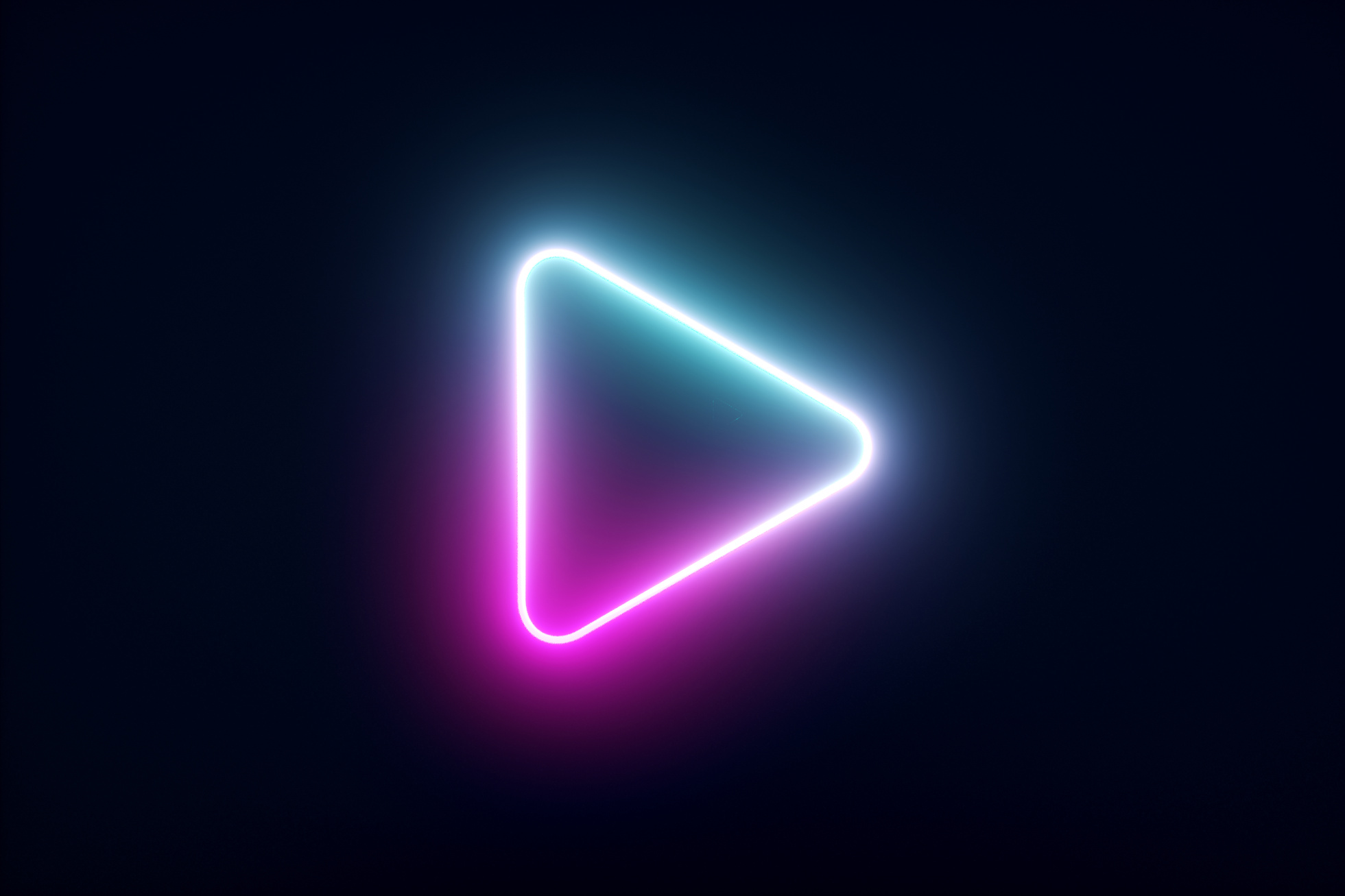 neon media player button